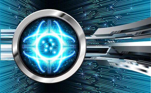 Fondo de concepto de tecnología futura de circuito cibernético ocular