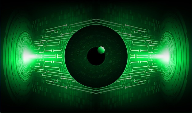 Fondo de concepto de tecnología futura de circuito cibernético ocular