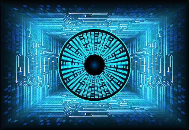 Fondo de concepto de tecnología futura de circuito cibernético ocular
