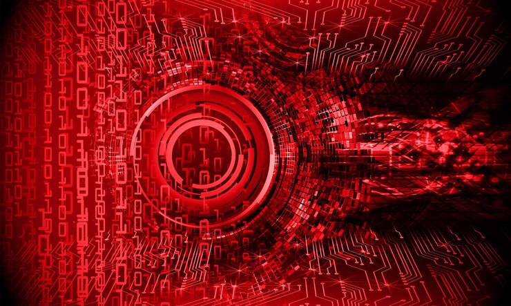 Vector fondo de concepto de tecnología futura del circuito cibernético del ojo