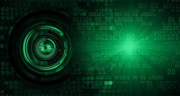 Fondo de concepto de tecnología futura del circuito cibernético del ojo