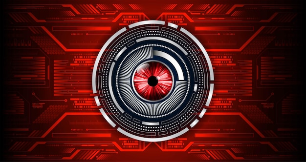 Fondo de concepto de tecnología futura del circuito cibernético del ojo