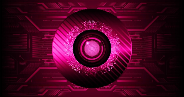 Fondo de concepto de tecnología futura del circuito cibernético del ojo