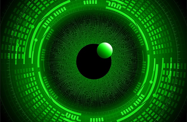 Fondo de concepto de tecnología futura del circuito cibernético del ojo