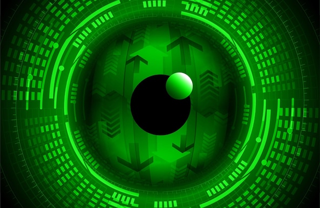 Fondo de concepto de tecnología futura del circuito cibernético del ojo