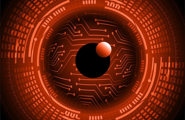 Vector fondo de concepto de tecnología futura del circuito cibernético del ojo