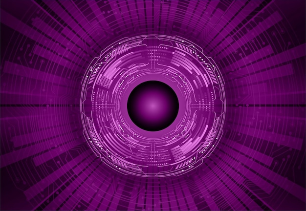 Fondo de concepto de tecnología futura del circuito cibernético del ojo