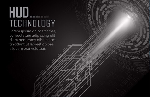 Fondo de concepto de tecnología futura de circuito cibernético de texto