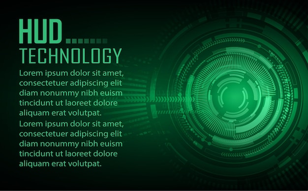 Fondo de concepto de tecnología futura de circuito cibernético de texto