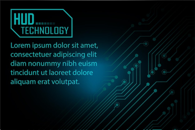 Fondo de concepto de tecnología futura de circuito cibernético de texto