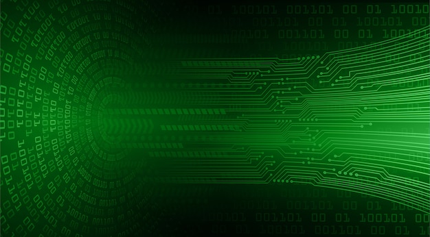 Fondo de concepto de tecnología futura de circuito cibernético verde
