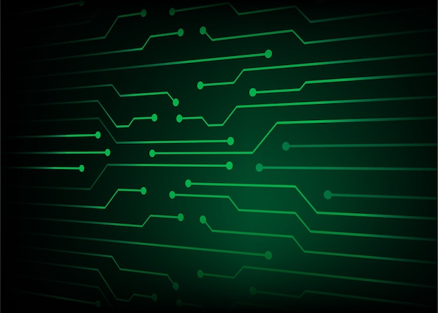Fondo de concepto de tecnología futura de circuito cibernético verde