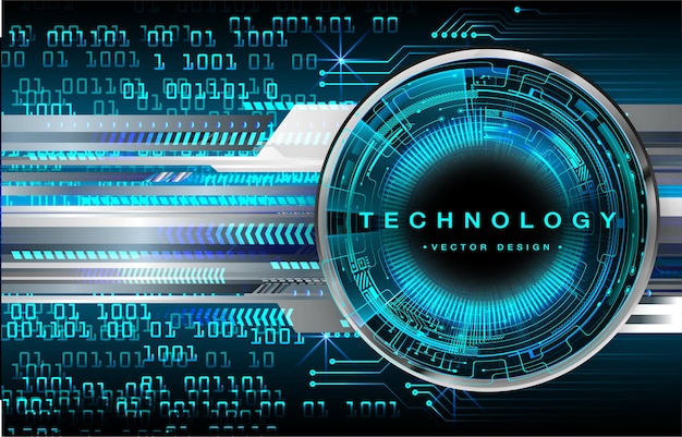 Fondo de concepto de tecnología futura de circuito cibernético