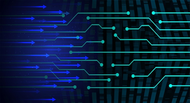 Fondo de concepto de tecnología futura de circuito cibernético