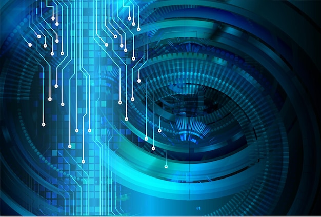 Fondo de concepto de tecnología futura de circuito cibernético