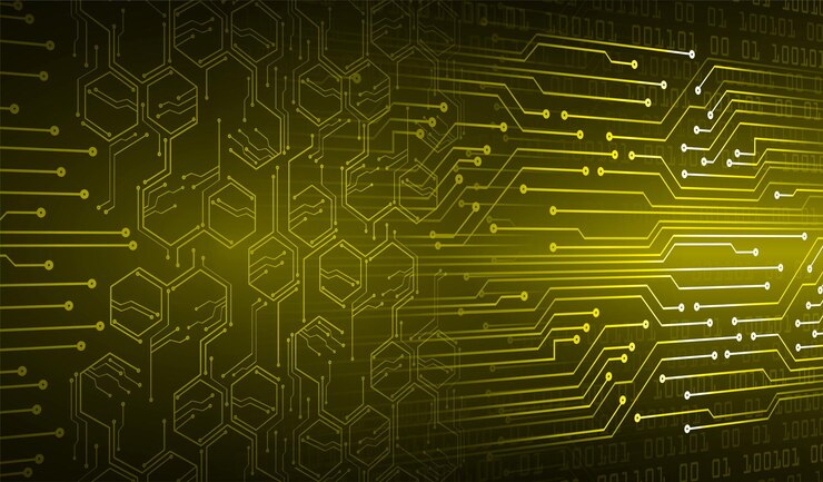 Vector fondo de concepto de tecnología futura de circuito cibernético