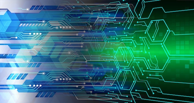 Fondo de concepto de tecnología futura de circuito cibernético