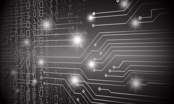 Vector fondo de concepto de tecnología futura de circuito cibernético