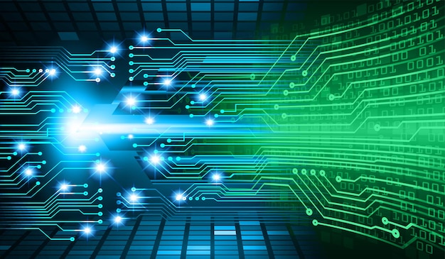 Fondo de concepto de tecnología futura de circuito cibernético