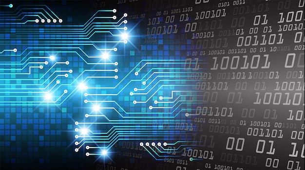 Fondo de concepto de tecnología futura de circuito cibernético