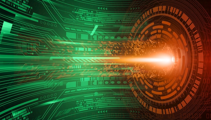 Vector fondo de concepto de tecnología futura de circuito cibernético