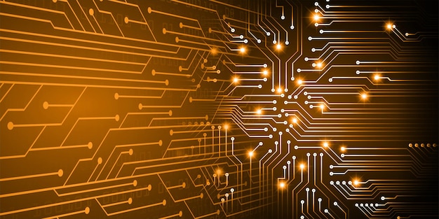 Fondo de concepto de tecnología futura de circuito cibernético