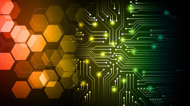 Fondo de concepto de tecnología futura de circuito cibernético