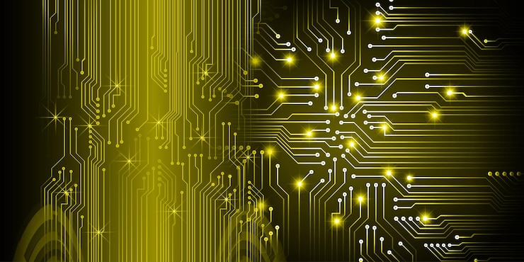 Vector fondo de concepto de tecnología futura de circuito cibernético