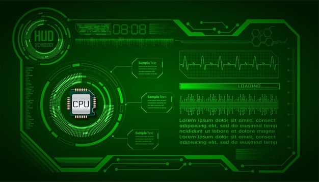 Fondo de concepto de tecnología futura de circuito cibernético