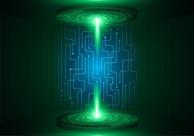 Fondo de concepto de tecnología futura de circuito cibernético