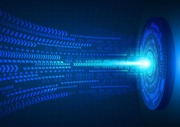 Fondo de concepto de tecnología futura de circuito cibernético