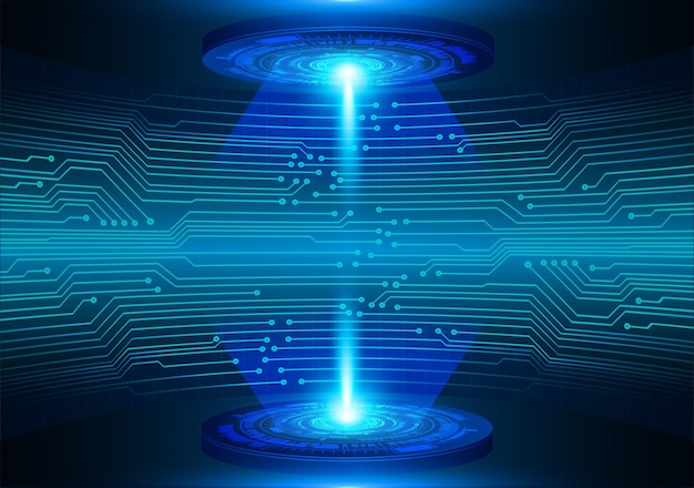 Fondo de concepto de tecnología futura de circuito cibernético