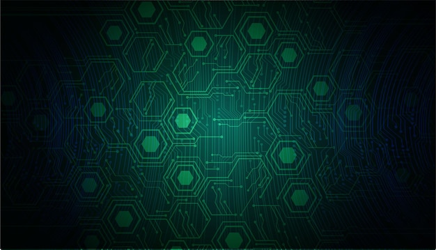 Fondo de concepto de tecnología futura de circuito cibernético