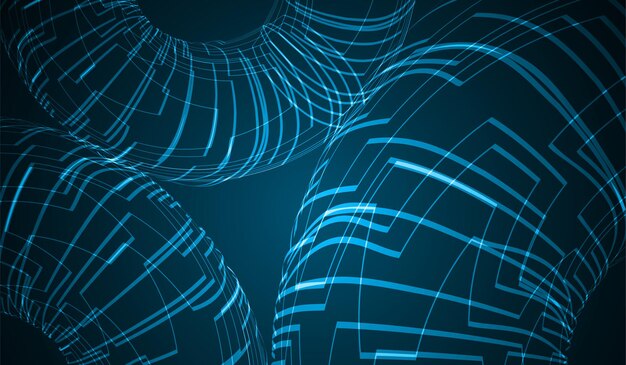 Fondo de concepto de tecnología futura de circuito cibernético