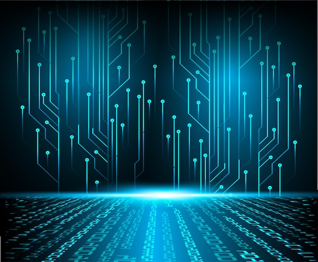 Fondo de concepto de tecnología futura de circuito cibernético