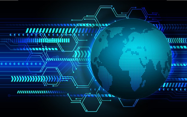 Fondo de concepto de tecnología futura de circuito cibernético