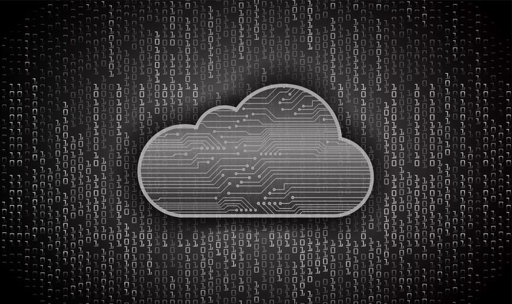 Vector fondo de concepto de tecnología futura de circuito de computación en la nube