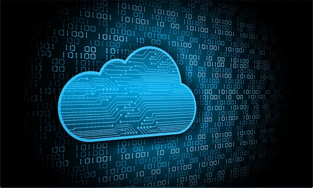 Fondo de concepto de tecnología futura de circuito de computación en nube