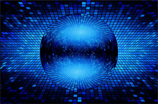 Fondo de concepto de tecnología futura de circuito ojo azul cyber