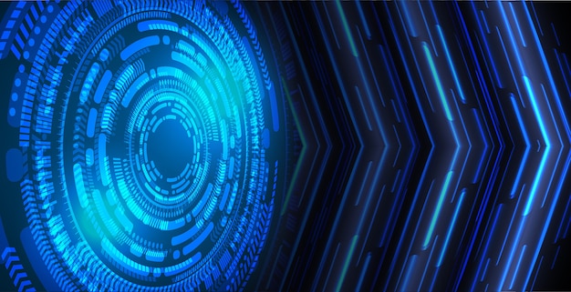 Fondo de concepto de tecnología futuro cyber azul