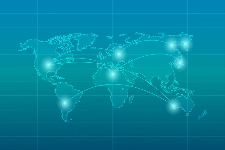 Vector fondo de conexión mundial de internet