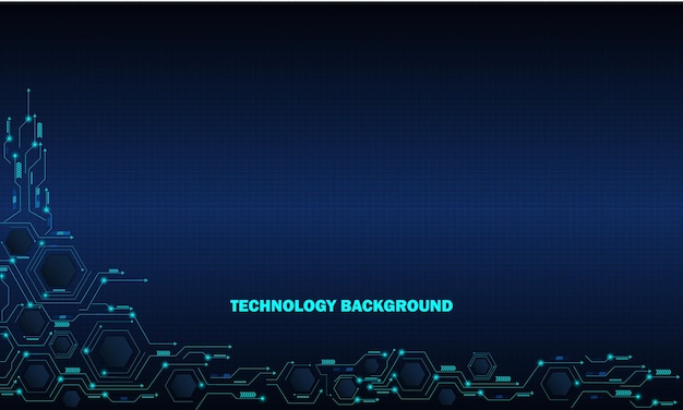 Fondo de conexión de partículas de concepto de tecnología abstracta con luces azules