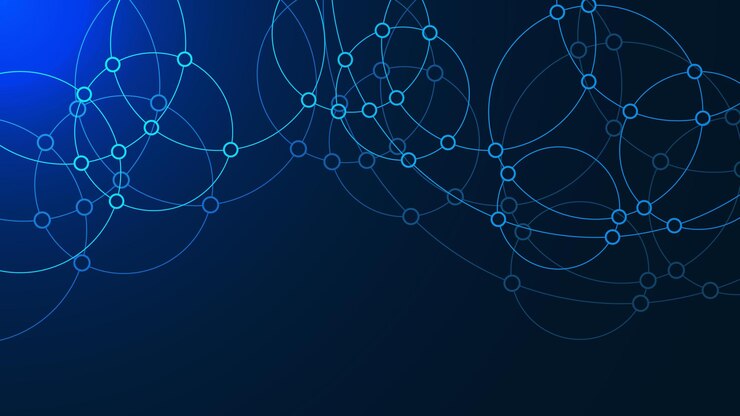 Vector fondo de conexión de red con concepto de diseño de tecnología de comunicación de líneas de conexión