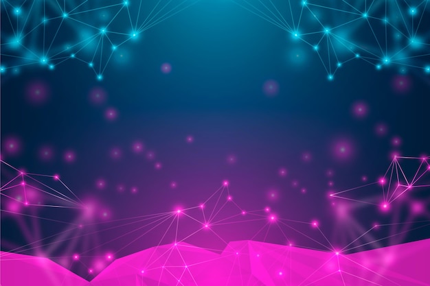 Fondo de conexión de red con gradiente