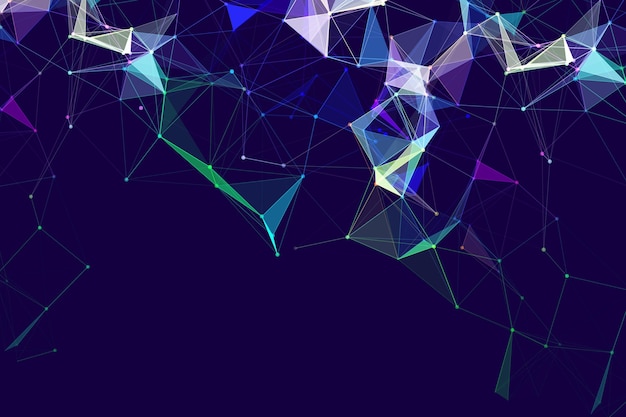 Fondo de conexión de red con gradiente
