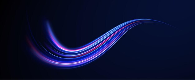Fondo de conexión de velocidad Efecto de los faros de los automóviles de la autopista Fondo del vector de conexión de velocidade