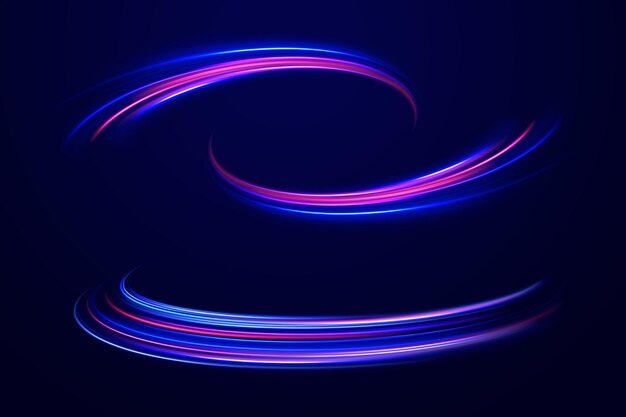 Fondo de conexión de velocidad Efecto de los faros de los automóviles de la autopista Fondo del vector de conexión de velocidade