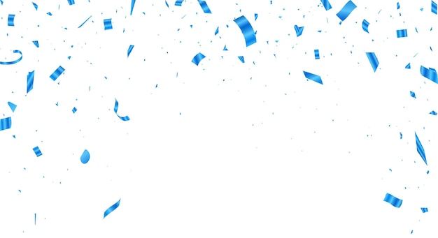 Fondo de confeti de celebración aislado sobre un fondo transparente