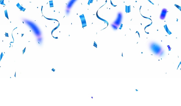 Fondo de confeti de celebración aislado sobre un fondo transparente