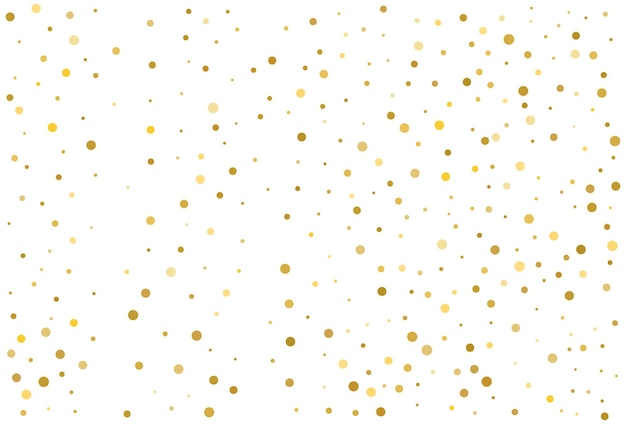 Fondo de confeti de círculo clásico de brillo dorado